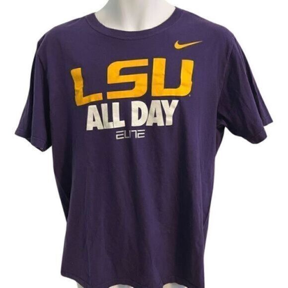 Nike LSU All Day Purple T-Shirt. Size Large - Picture 1 of 6